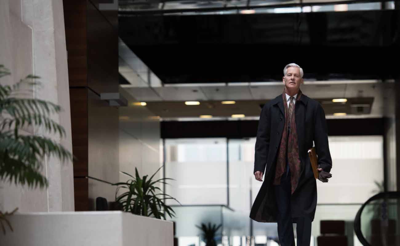 Attorney Walking Out of Office Attorney Walking Out of Office