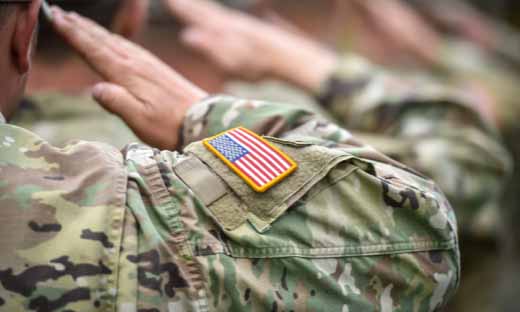 Military Man Saluting
